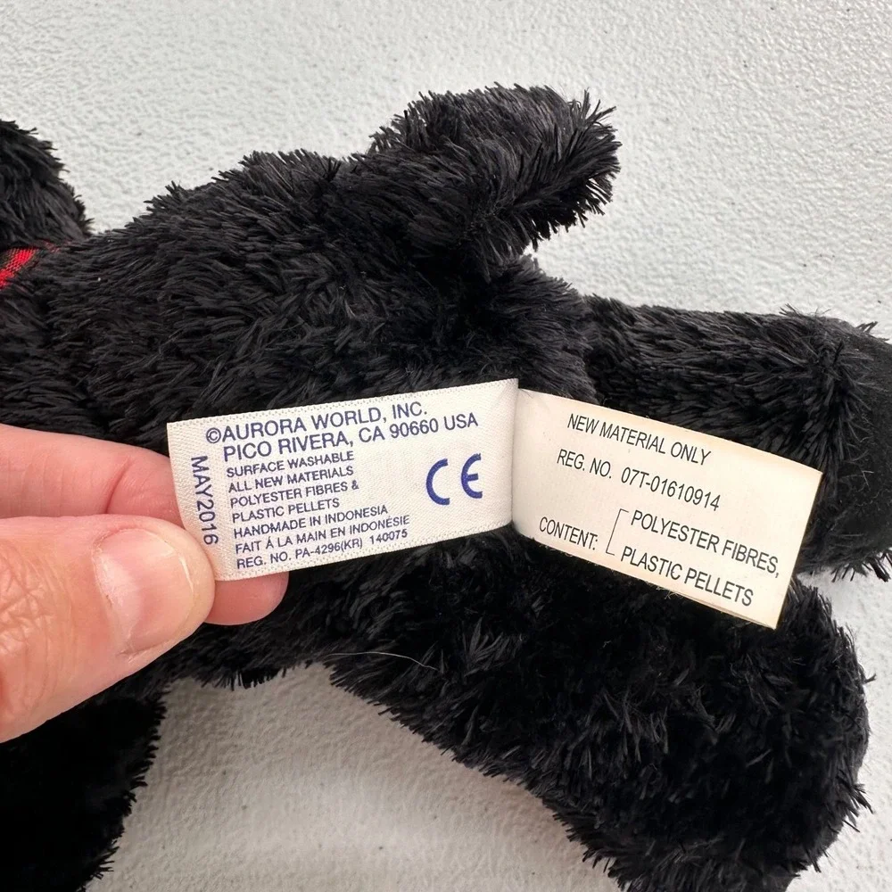 Aurora‎ Flopsies Dog Mr Nick Scottie Scottish Terrier Plush Black Stuffed Animal